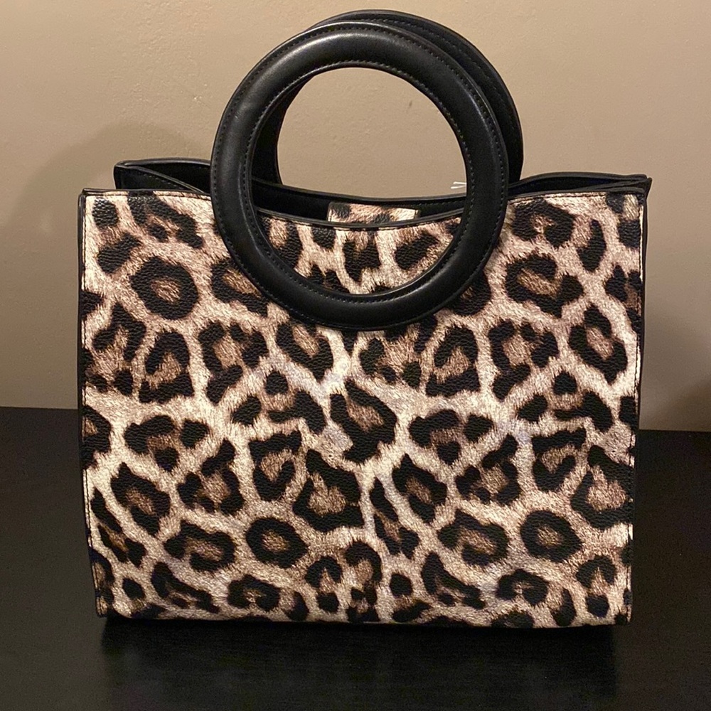 Charming Charlie Leopard Purse w/ Optional Crossbody NWT